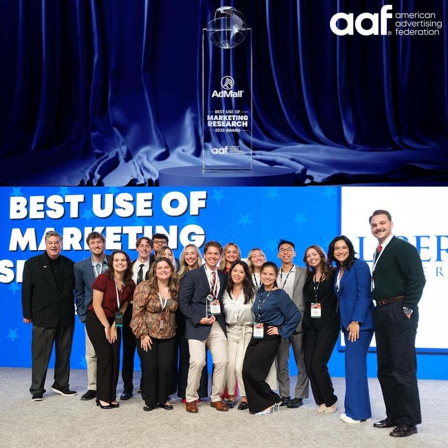 Featured image for “Liberty University Wins AdMall’s Best Use of Marketing Research Award at National Student Advertising Competition”