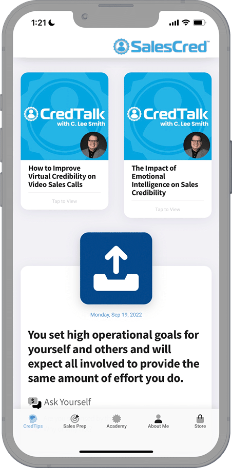 SalesCred sales credibility sales skills sales training app C. Lee Smith SalesCred sales credibility sales skills sales training app C. Lee Smith