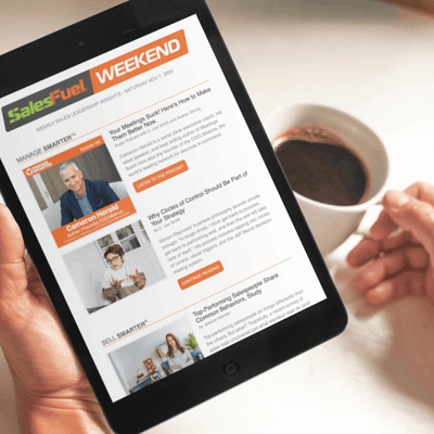 SalesFuel Weekend newsletter for sales management and sales leaders