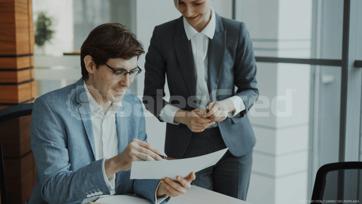 two people negotiating