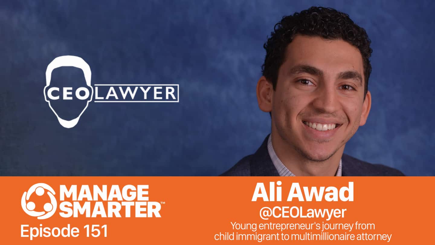 Ali Awad, the @ceolawyer, on the Manage Smarter podcast from SalesFuel
