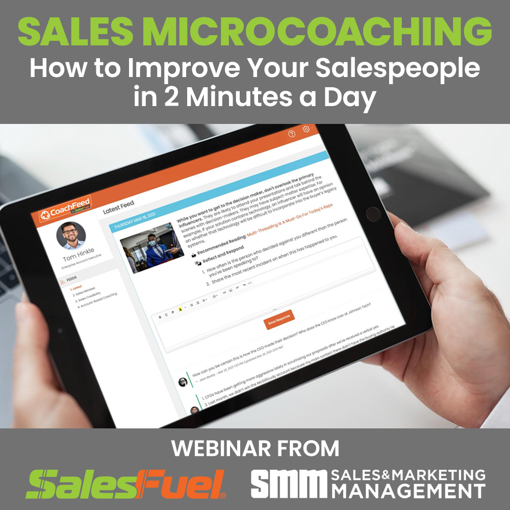 Featured image for “Sales Microcoaching — How to Improve Your Salespeople in 2 Minutes a Day”