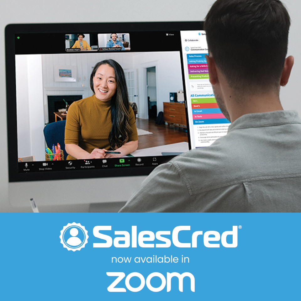 Featured image for “SalesCred® now available in the Zoom App Marketplace — Increase your sales credibility and transform how buyers see you in Zoom using AI”